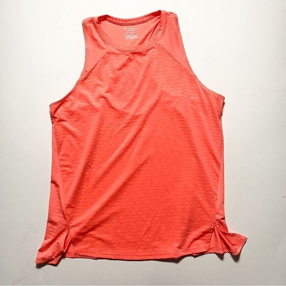 Tek Gear Women Orange Active Workout Wicking Stretch Polyester Tank Top Size L - Picture 1 of 6